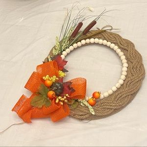 Fall Burlap Wreath Handmade